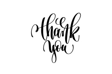 thank you hand lettering inscription