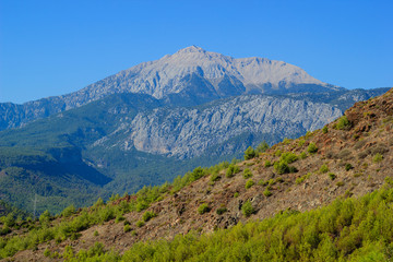 Tahtali mountain near Kemer, Turkey, in autumn
