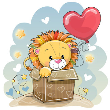 Birthday card with a Cute Lion