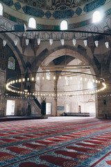 Obraz premium Interior of old Mosque in Edirne, Turkey