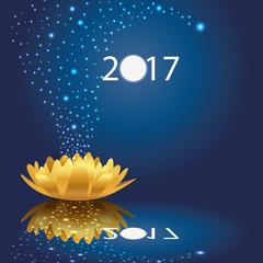 Fototapeta premium 2018 - carte de vœux - vœux - magique - imaginaire - imagination - étoiles - féérique