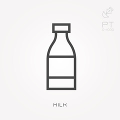 Line icon milk