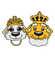gesicht kopf alt opa könig king paar pärchen liebe verliebt team tiger bär königin prinzessin krone schön hübsch frau weiblich girl klein kind lustig hund welpe süß niedlich haustier comic cartoon