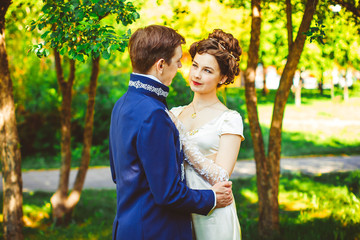 Couple in beautiful suits