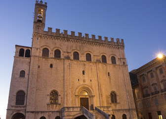 Gubbio, Italy. One of the most beautiful small town in Italy. The historical building called Palazzo dei Consoli