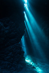 Cave diving in the Red Sea