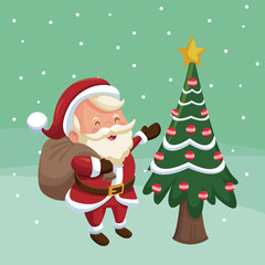 Cute christmas cartoon icon vector illustration graphic design