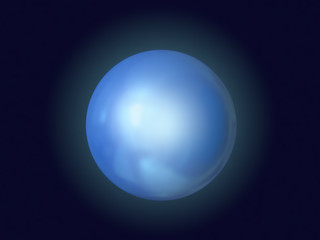 3d rendering blue sphere-ball-round glossy reflection dark background abstract minimal background