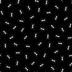 Vector seamless pattern with ants