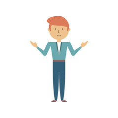 colorful  teacher man over white background  vector illustration