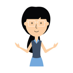 colorful  teacher woman  over white background  vector illustration