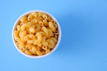 Italian food raw macaroni For cooking food made of flour