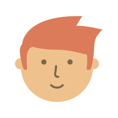 colorful  man face over white background vector illustration