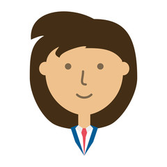 colorful  woman face over white background vector illustration