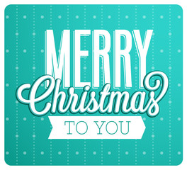 Merry Christmas vintage greeting card.
