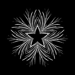 Grunge snowflakes. Vector illustration.