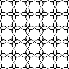 Naklejka premium Vector seamless pattern. Black and white Repeating geometric pattern