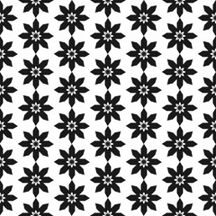 Vector seamless pattern. Black and white Repeating geometric pattern