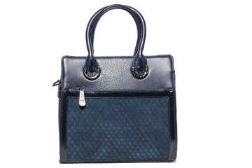 female handbag in blue