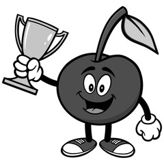 Cherry with Trophy Illustration