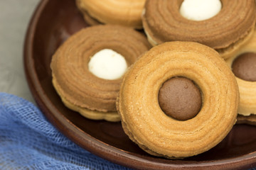 Two-color biscuits.