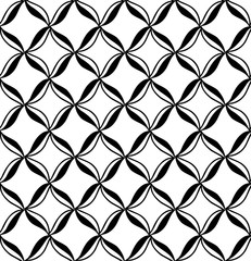 Vector seamless pattern. Black and white Repeating geometric pattern