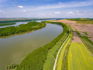 Danube River canal in Dobrogea, Romania