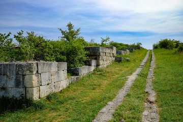 Adamclisi old Roman Fortress in Dobrogea Romania