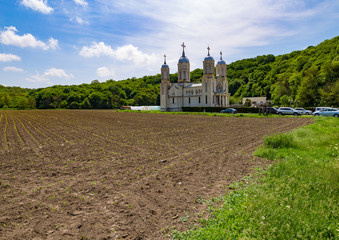 Dobrogea, Constanta,Romania, Mai 2017: Saint Andrew Monastery in the souther Dobrogea