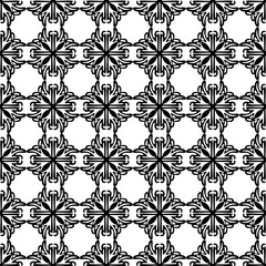 Vector seamless pattern. Black and white Repeating geometric pattern