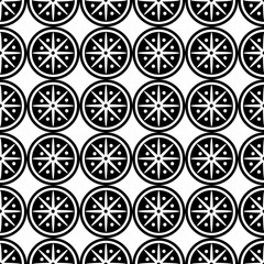 Vector seamless pattern. Black and white Repeating geometric circle pattern