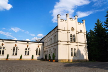 Fototapeta na wymiar Chateau Stables of Baroque Castle Lany, summer residence of Czech President