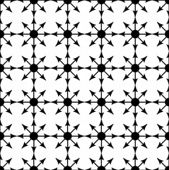 Vector seamless pattern. Black and white Repeating geometric pattern