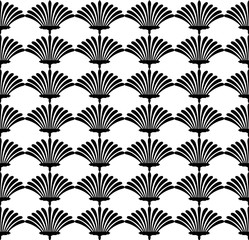 Vector seamless pattern. Black and white Repeating geometric pattern