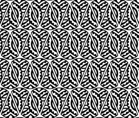 Vector seamless pattern. Black and white Repeating geometric pattern
