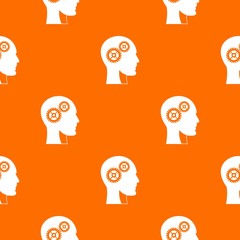 Gears in human head pattern seamless