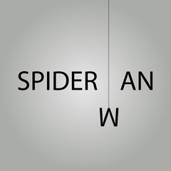 illustration spider in the circle