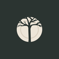 Vector image of a broken white plate