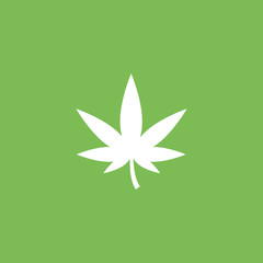 Cannabis sign illustration. Vector. Dark green icon on transparent background.