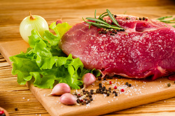 a piece of fresh meal