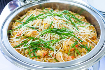 Pad Thai Seafood in Buffet Tray