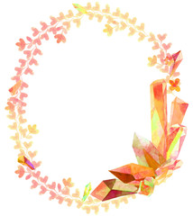 watercolor crystal wreath