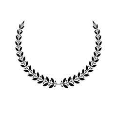 Obraz premium Laurel Wreath floral heraldic element. Heraldic Coat of Arms decorative logo isolated vector illustration.
