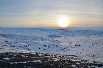グリーンランド カンゲルスアーク カンガルッスァック ポイント660 氷河の上を歩く Greenland Kangerlussuaq point 660 walking on the glacier
