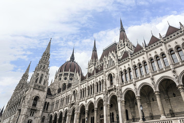 Fototapeta premium Hungarian Parliament in Budapest, Hungary.
