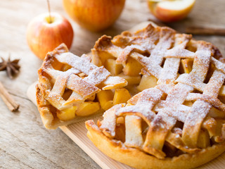 Apple pie pastry for afternoon tea meal.
