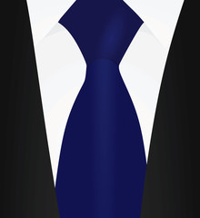 Blue tie. vector illustration