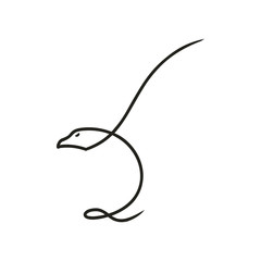 bird style single line design