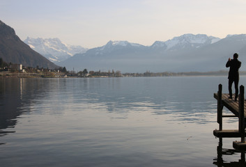 Fototapeta na wymiar Lake Geneva, Lac Leman