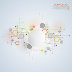 Abstract technological background with various technological elements. Structure pattern technology backdrop. Vector